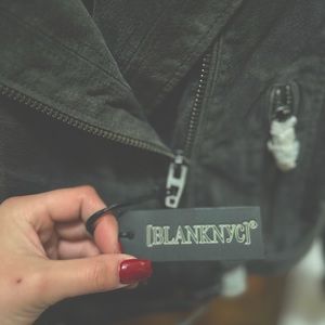 BLANK NYC Genuine Leather Moto-Jacket